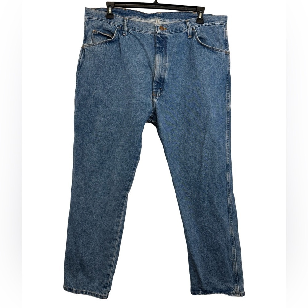 Rustler Big and Tall Straight Blue Jeans Size 42x30 ☀️